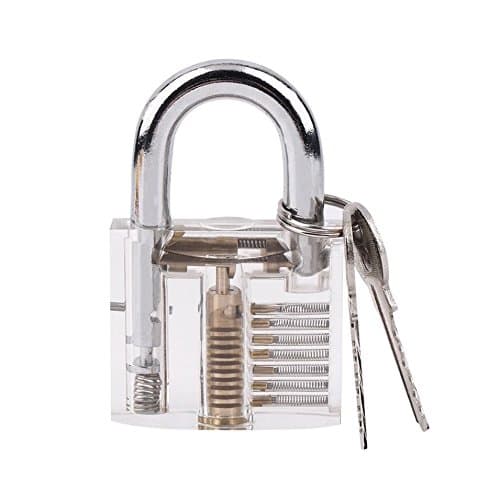 Pick Cutaway Visable Padlock Lock For Locksmith Practice Training Skill Set OB