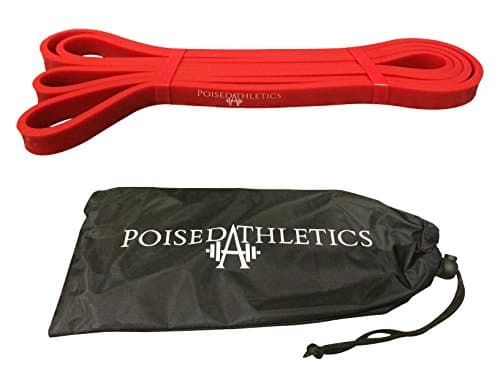 Professional Grade Resistance Band by Poised Athletics (41" Loop) For Pull Up Assist - Physical Therapy - Stretching - Mobility - CrossFit - SINGLE BAND - Up to 35 lbs of Resistance (RED)