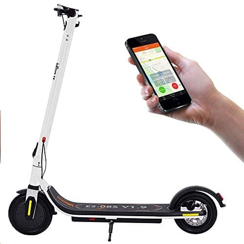 Electric Scooter 8.5" Solid Tire Foldable E-Scooter Max 15.5 MPH with 15 ° Climbing - 300W - LCD Waterproof Display - LED Light - 3 Speed Mode - for Adults & Teenagers & Commuters Folding Commuting