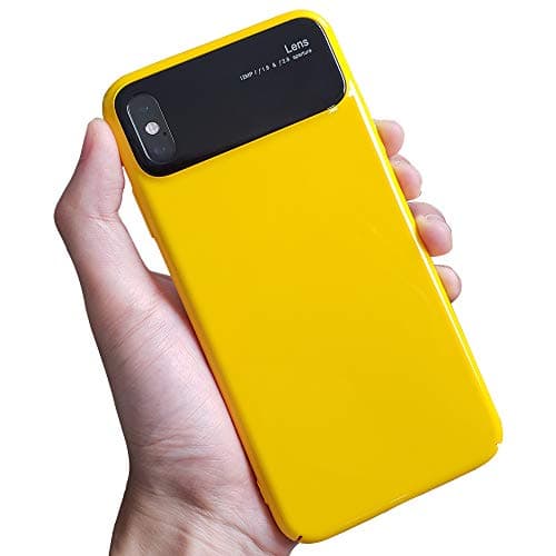 Yellow Hard Case for iPhone X (2017) / iPhone Xs (2018), Designed for Enhancing Visual Impact of Dual Camera