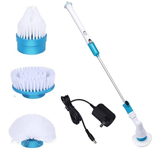 Electric Spin Scrubber, Automatic Cleaning Scrubber,3 Head Sets for Multi-Purpose Uses(Bathroom, Floor, Wall, Floor, Scrub Brush Scrubber)