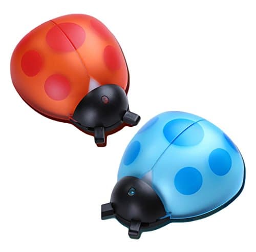 Lslight Dimmable Colorful Ladybug Night Light With Sensor Room Mini Wall Decoration Lamps,Convenient for Night Moving (Blue)