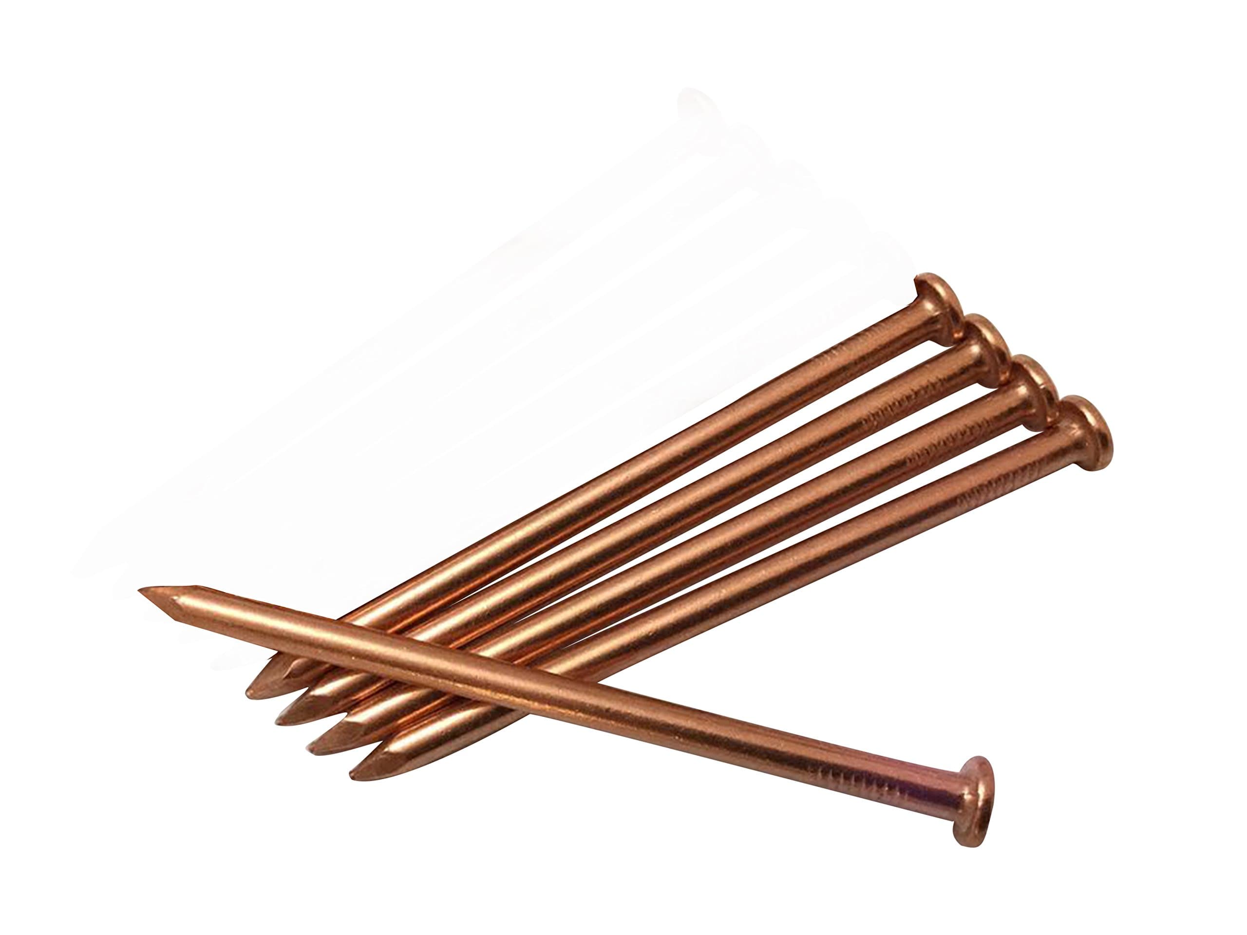 4" (106mm) Solid Copper Extra Long Stump Removal Spikes x5, Copper nails to kill a tree!