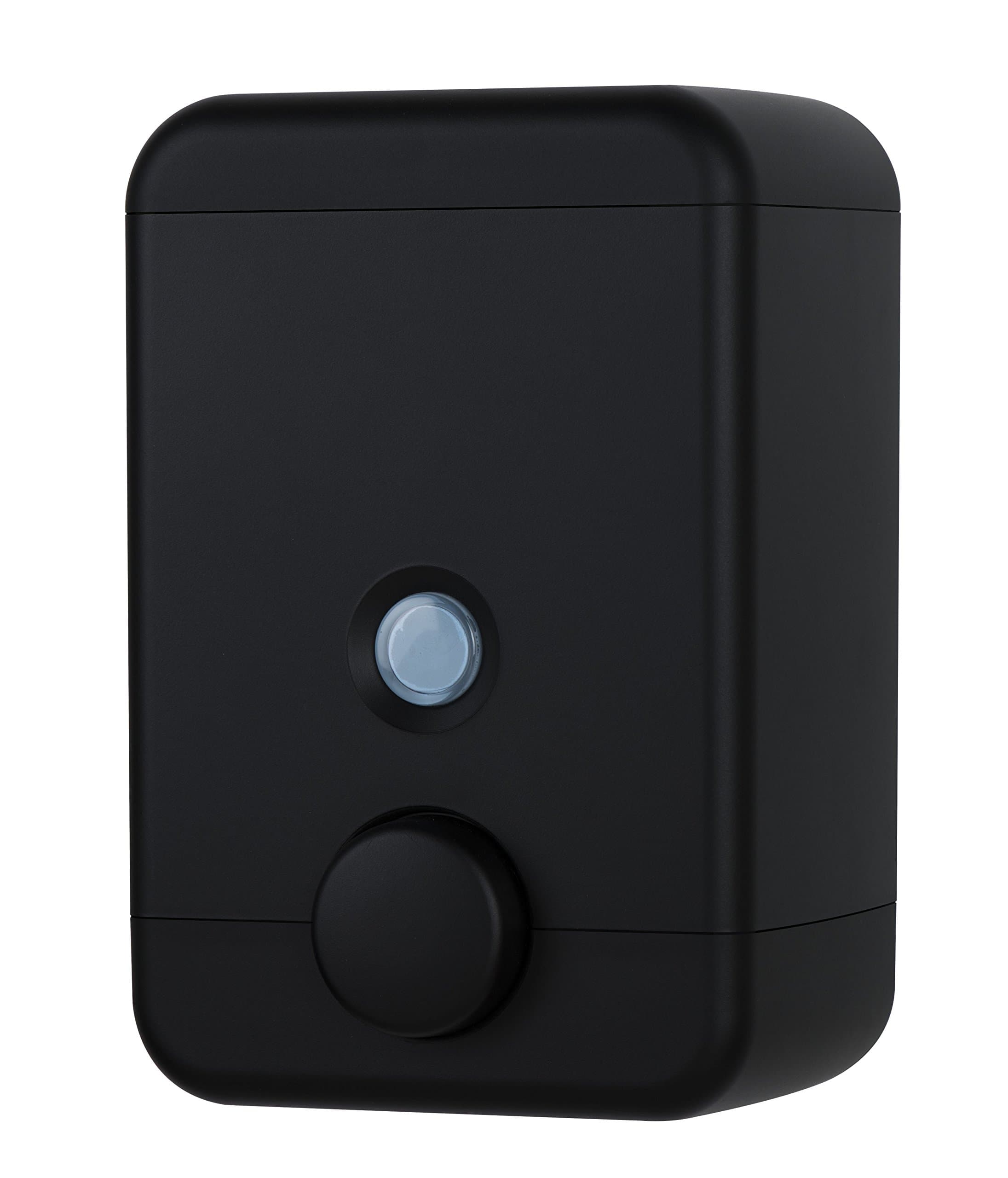 HOMEPLUZ Cube Wall-Mounted Soap Dispenser (25oz) - Durable, Refillable Liquid Soap Pump (Black)