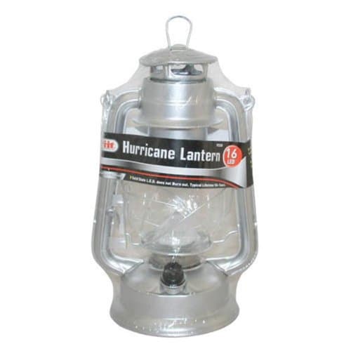 16 LED Hurricane Lantern, Silver