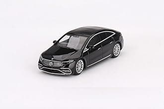 Diecast Model Car Compatible with Mercedes-Benz EQS Black Luxury Sedan 1:64 Scale Diecast Model Car by Mini GT MGT00694