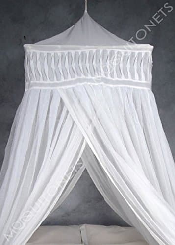 Mosquito NET Bed Canopy | King/Queen Size Bed Net | Easy Care Machine Washable Cotton Mosquito Netting | Secure Insect Protection with The Designer Mosquito net