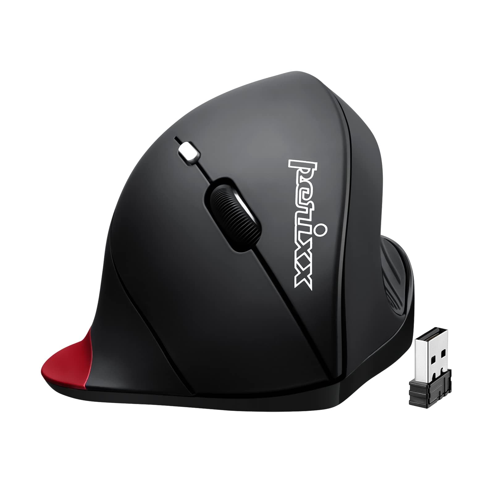 perixx PERIMICE-718R Wireless Vertical Mouse, 6 Buttons, 3 DPI Level, Right Handed Design, ohne kabel - funk 2, 4 ghz