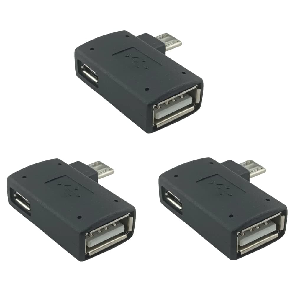 3 Pack OTG Cable Adapter for Fire TV Stick 4K Max/Cube/Lite,Powered Micro USB to USB OTG Adapter Compatible Android Smartphones,Tablet,Streaming Devices