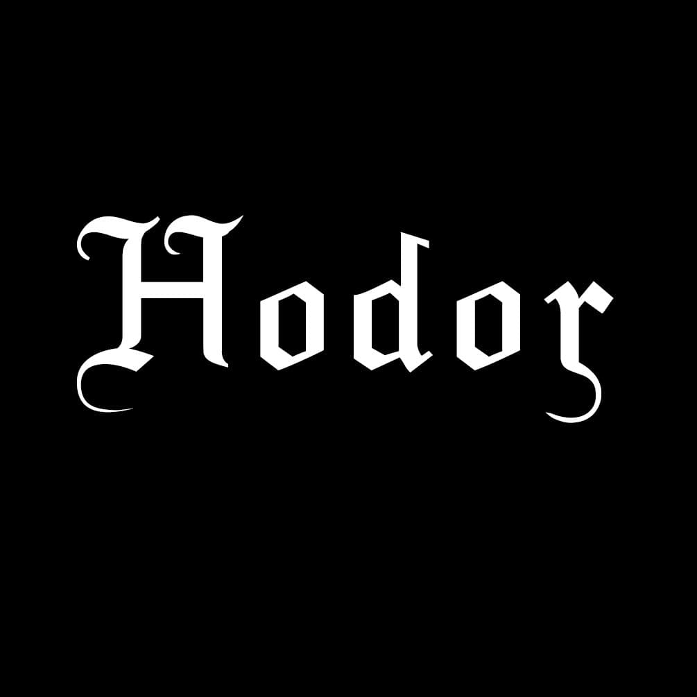 Hodor Thrones Game War 8" White Vinyl Decal