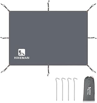 Tent Footprint - Waterproof Camping Tarp, Heavy Duty Tent Floor Saver, Ultralight Ground Sheet Mat for Hiking, Backpacking, Hammock, Beach - Storage Bag Included(PU3000mm,180 * 210CM)