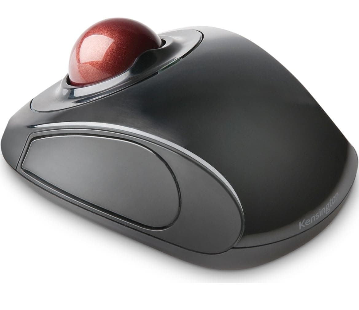 Kensington Orbit Wireless Trackball Mouse with Touch Scroll Ring (K72352US),Black