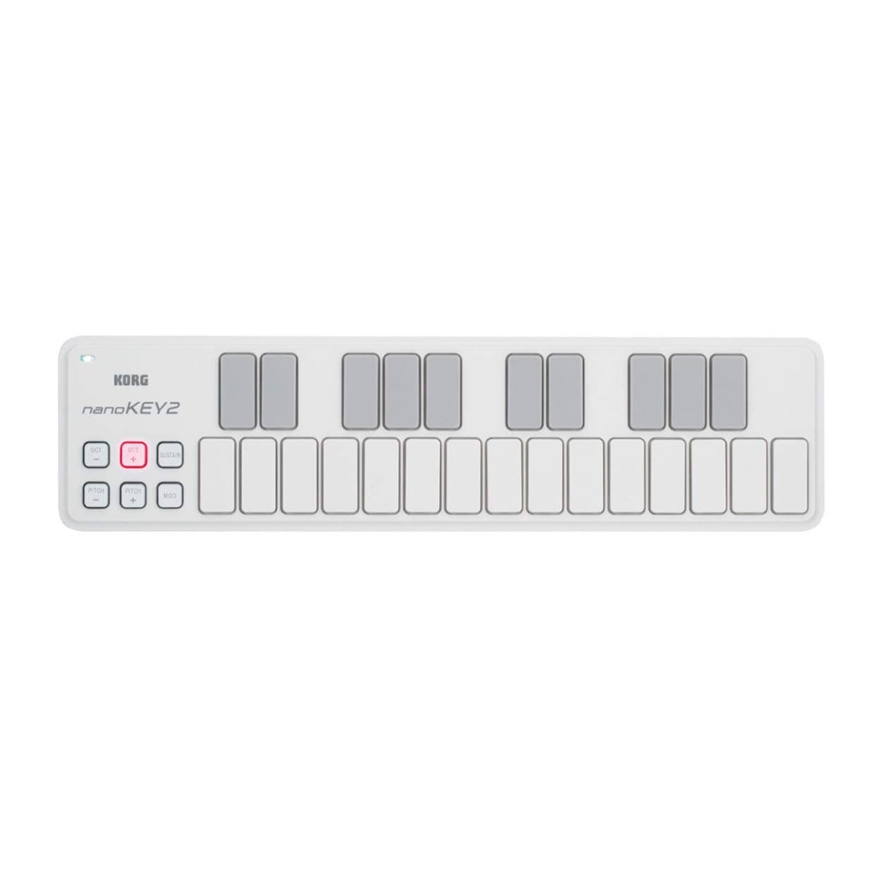Korg nanoKEY2 Slim-Line USB Keyboard, White