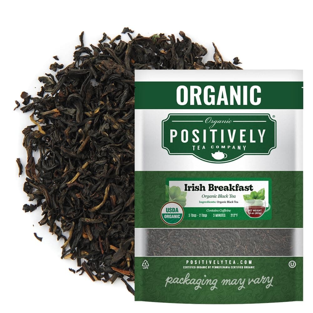 Organic Positively Tea Company, Irish Breakfast Black Tea, Loose Leaf, 16 Ounce
