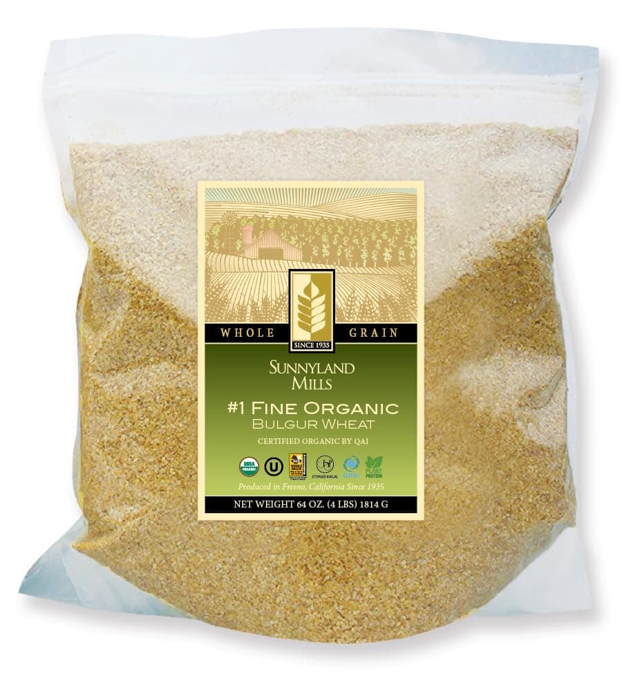#1 Fine Organic Bulgur Wheat, 4lbs (2 pack)