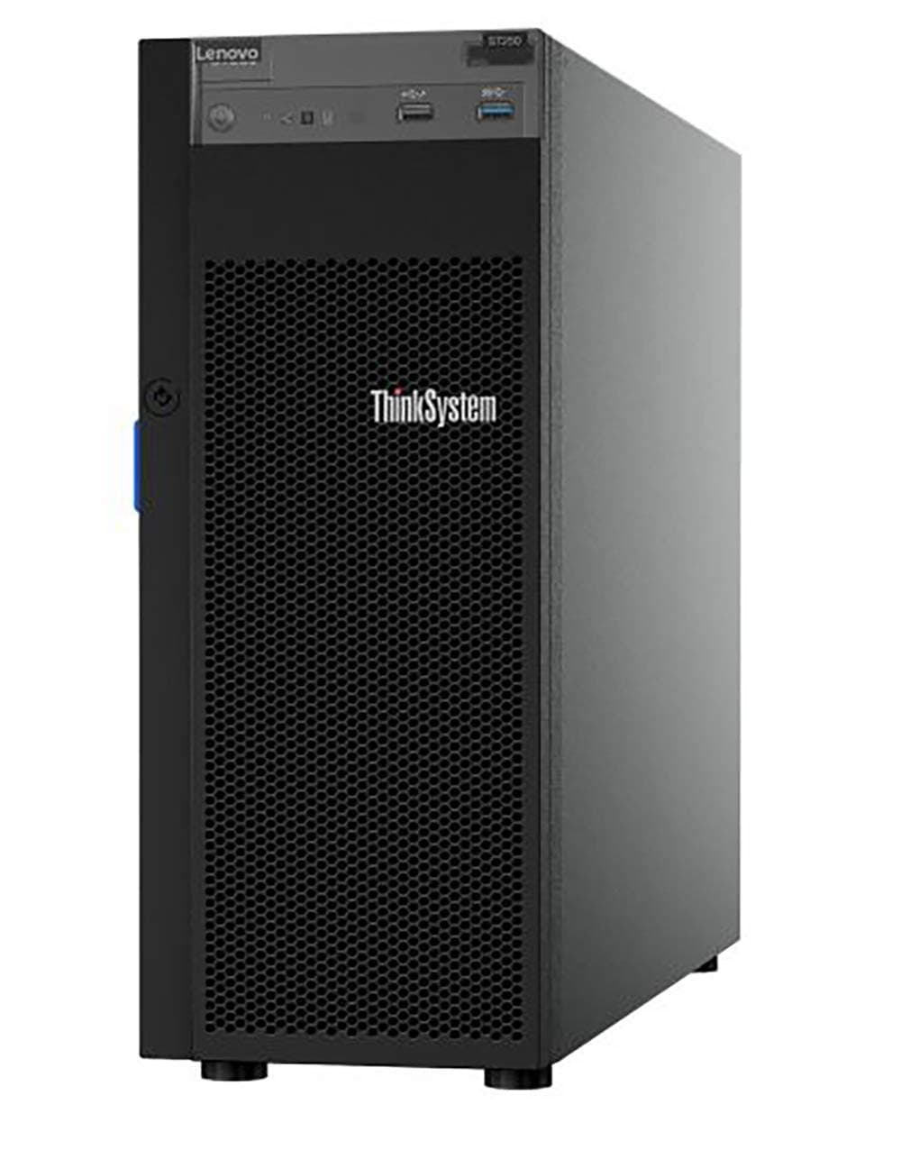Lenovo ThinkSystem ST250 Tower Server Including Intel Xeon 3.3GHz CPU, 32GB DDR4 2666MHz RAM, 8TB HDD Storage, JBOD RAID