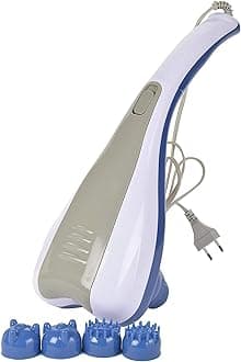 Dealsure 2 Speed Handheld Massager Vibration Magnetic Infrared Therapy to Pain and Stress Relief Acupressure Dual hand double point body with advance finger care for blood circulation White Blue