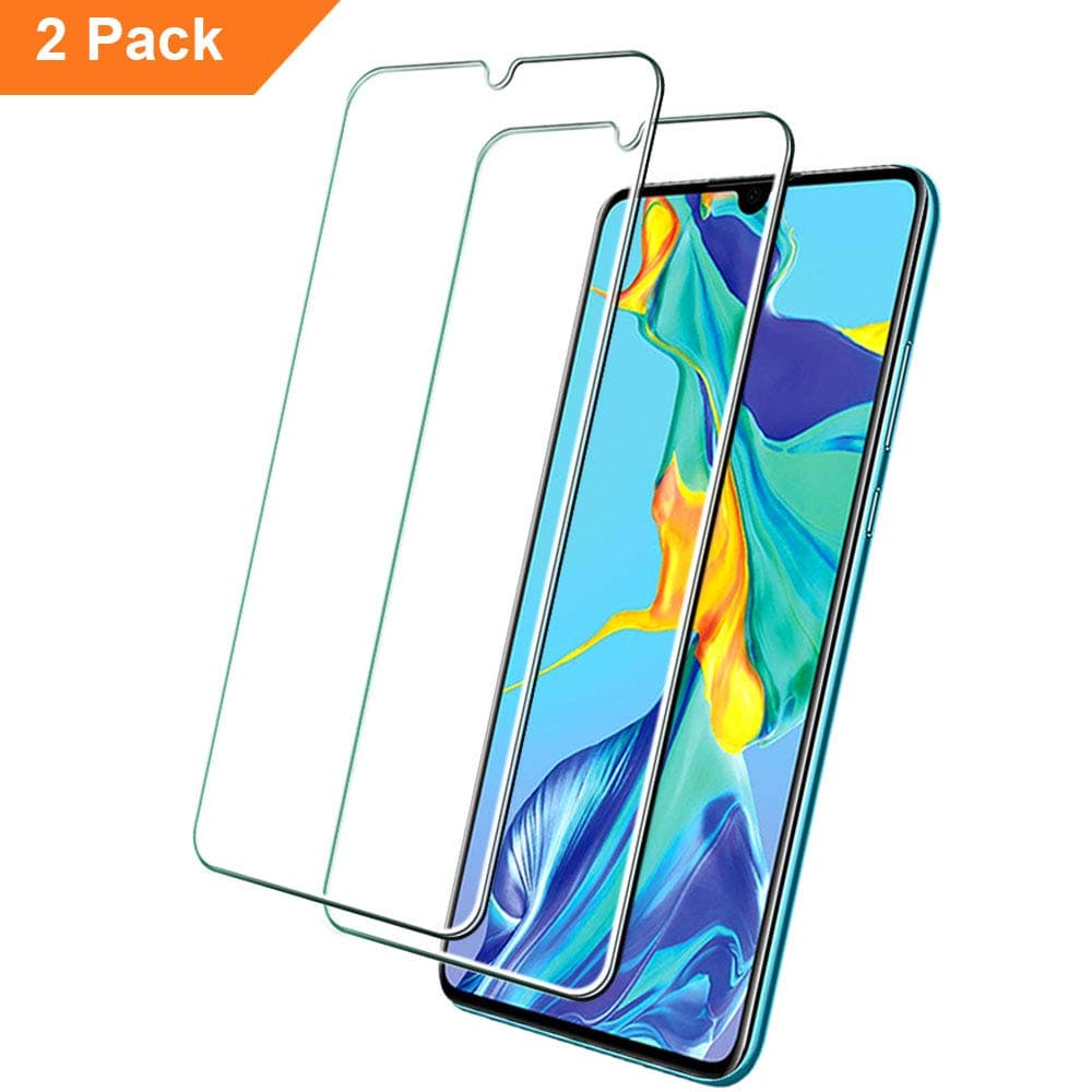 AFglass Screen Protector Compatible with Huawei P30, 2 Pack Tempered Glass Mobile Film for P30, Anti Scratch,9H Hardness,Easy to install