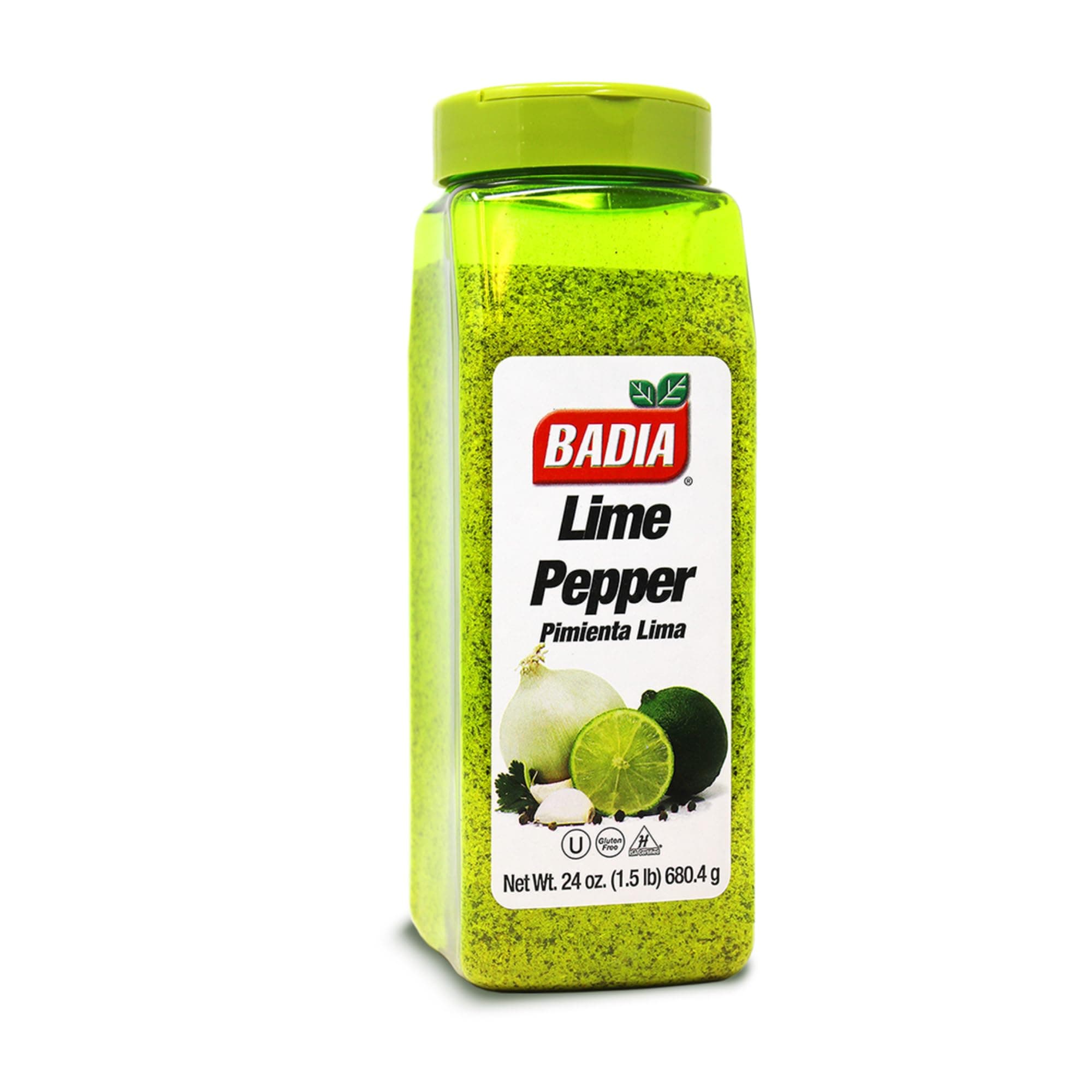 Badia Lime Pepper Seasoning, 24 oz - Pepper, Garlic & Onion, Zesty Citrus Blend for Chicken, Seafood & Vegetables
