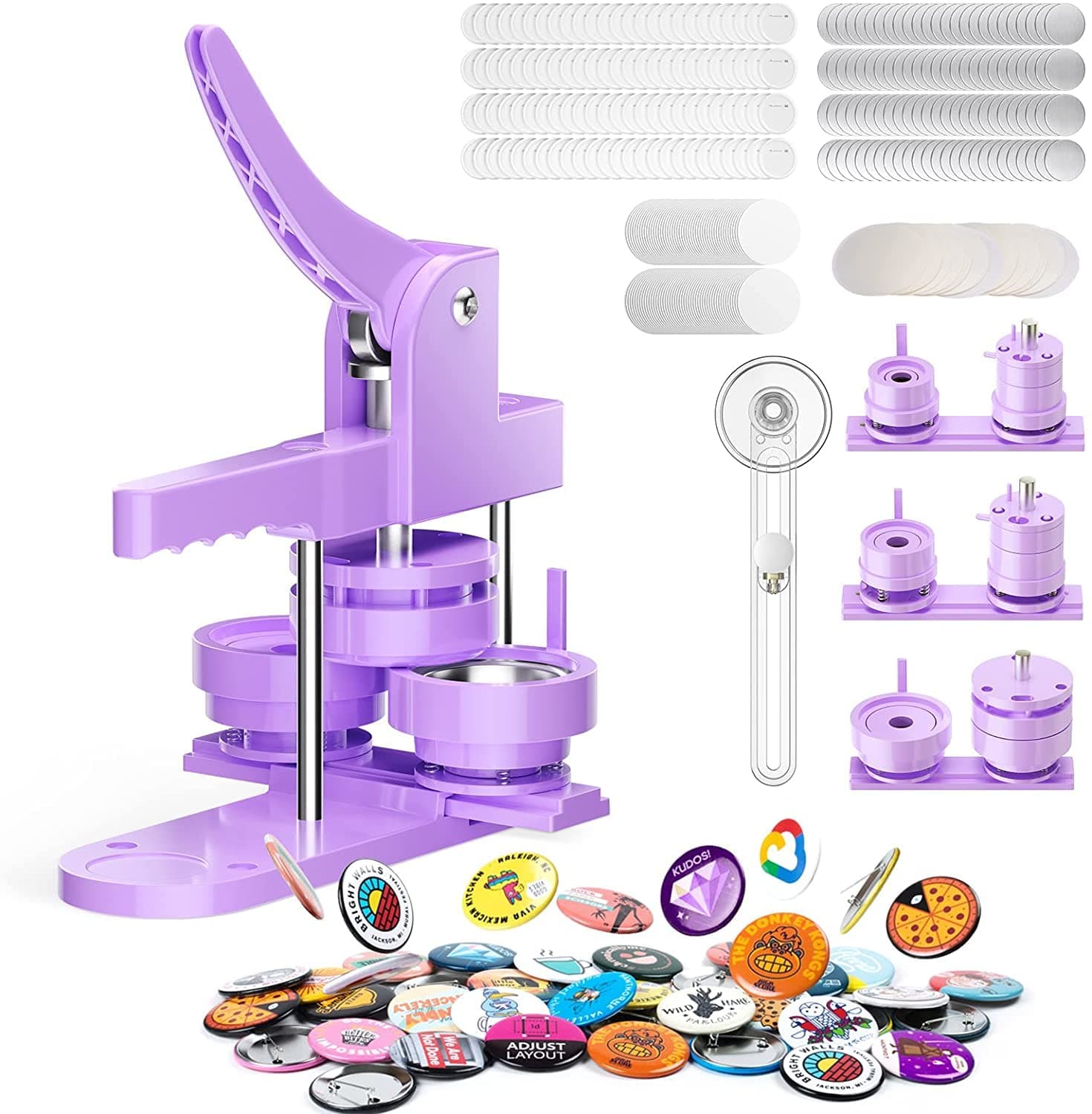 300 pcs Button Pin Maker Kit 1''+1.25''+2.25''
