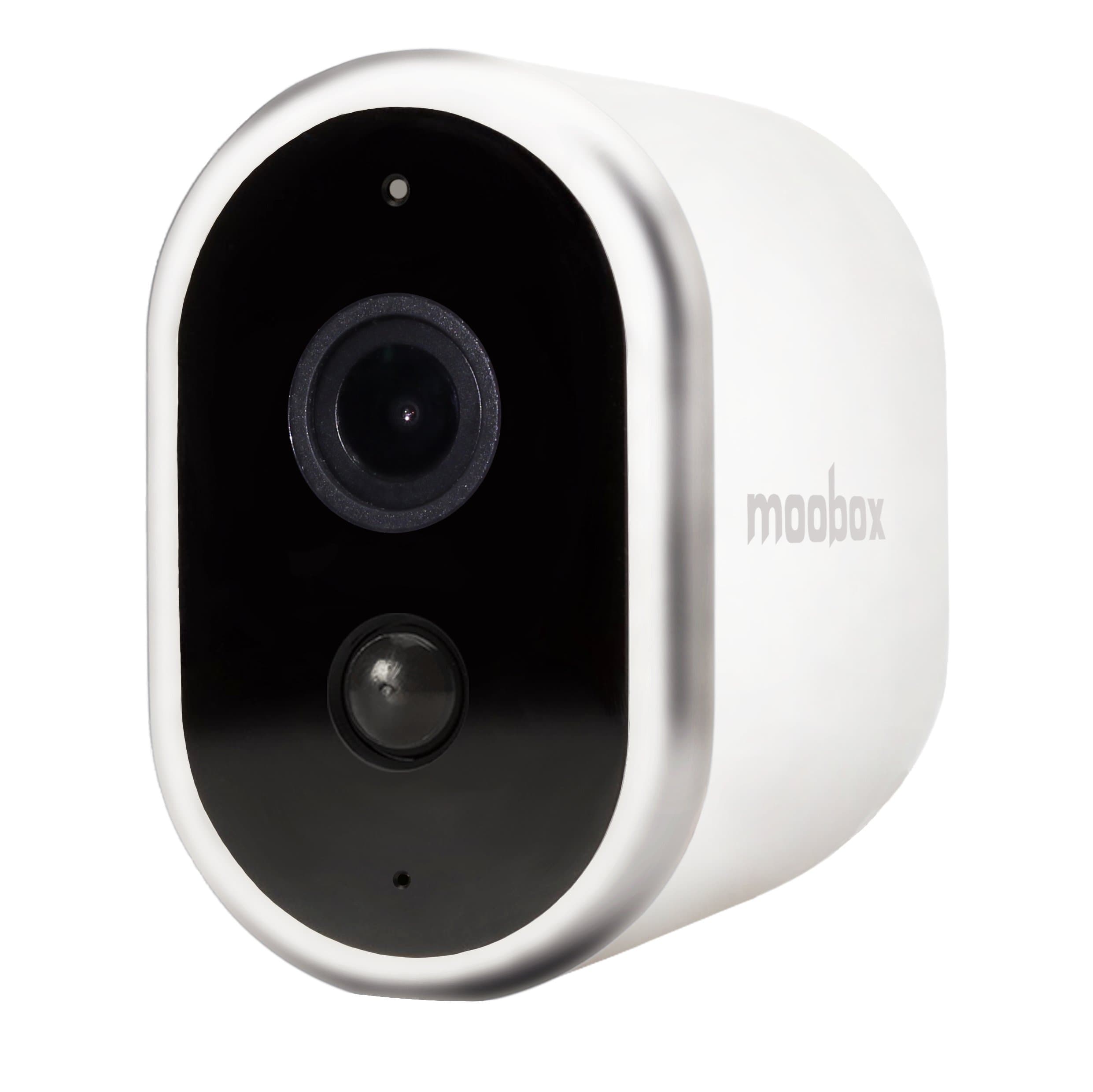Moobox Wire Free HD Home Security Camera for Mobile and Tablet, Battery Powered, Cloud Storage, Indoor Use. Add-on camera only for your existing Moobox hub and system