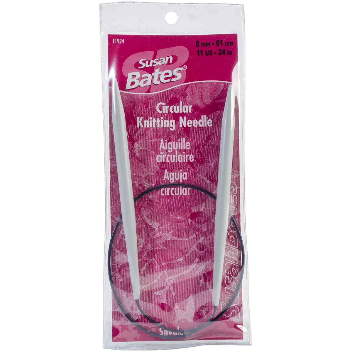 Silvalume Circular Knitting Needles 24"-Size 11/8mm