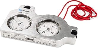STEREN Multifunctional Surveyor Compass with Clinometer | Durable Aluminum Satellite Finder & Inclinometer | Accurate Tripod-Mountable Compass for Forestry, Offroad Surveying, and Site Navigation