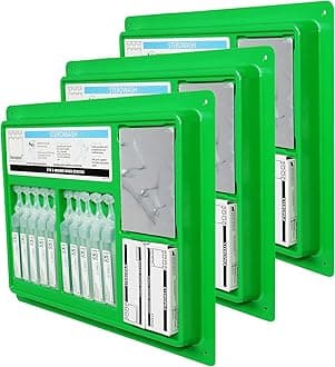 Sterowash Wall Mount Emergency Eye Wash Pod Bandage Cleansing Station - Triple Station Pack