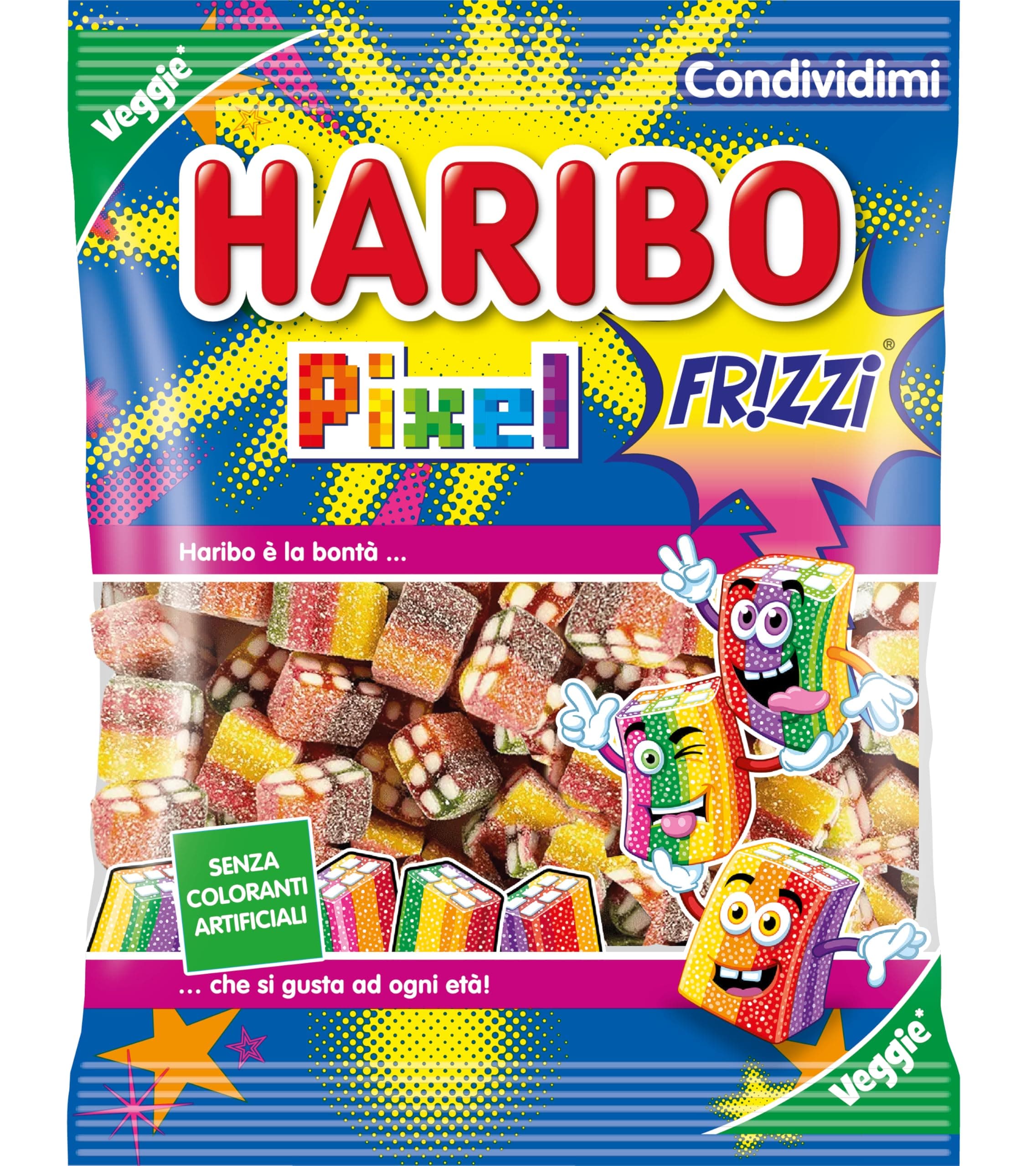 Rainbow Pixel Gummy Candy 160g