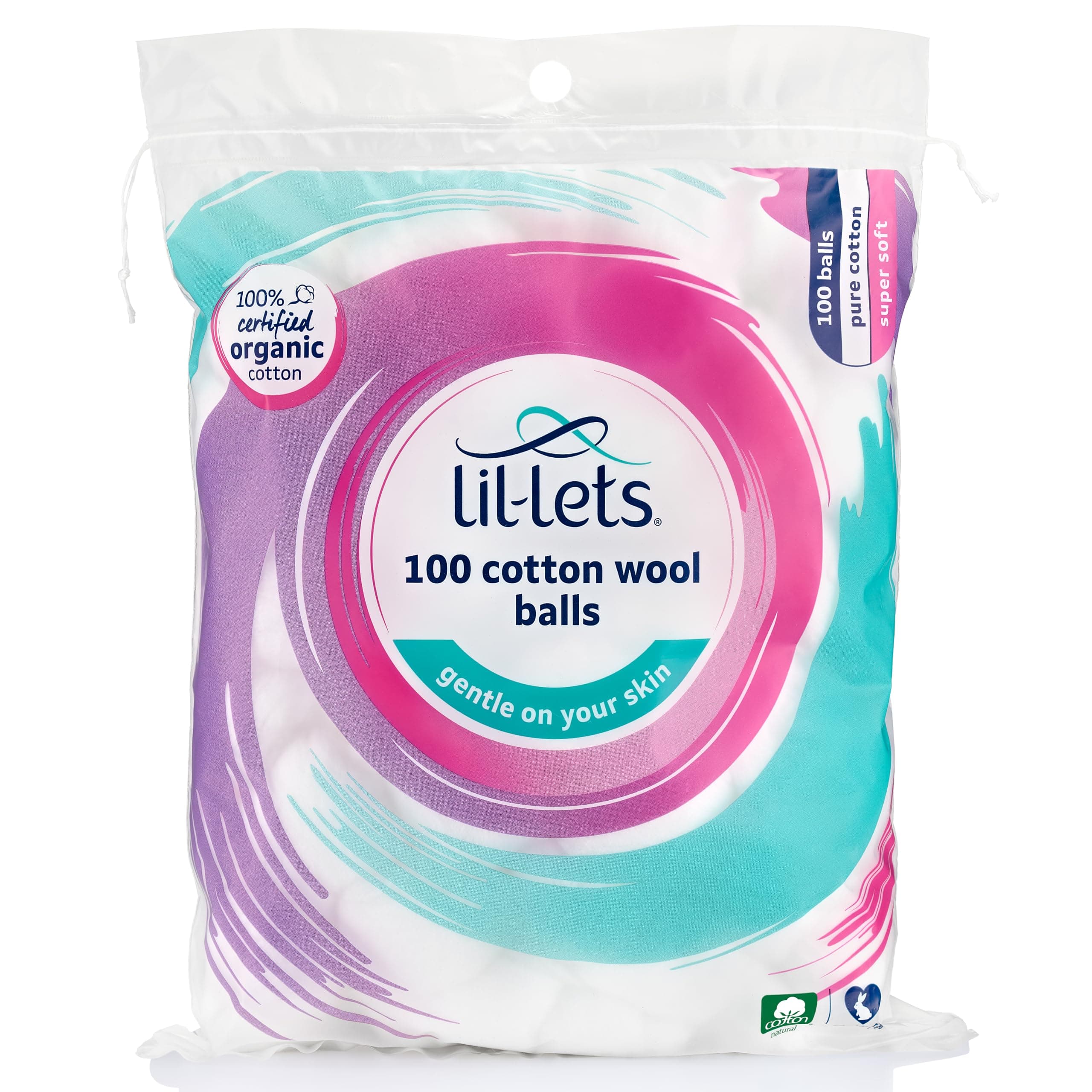 Lil-Lets 100 Cotton Wool Balls